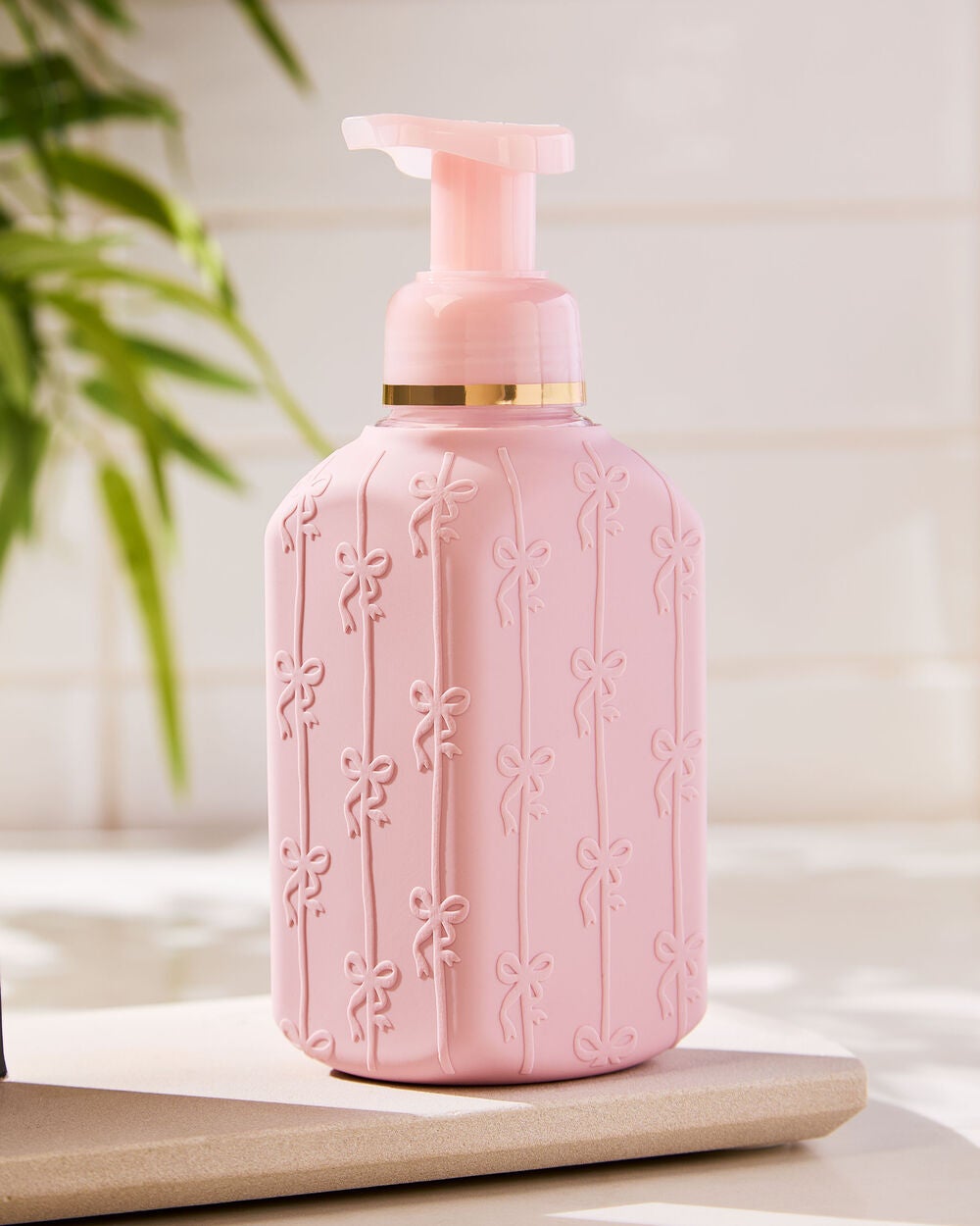 Pink Silicone Bows Gentle & Clean Foaming Hand Soap Dispenser - Image 3