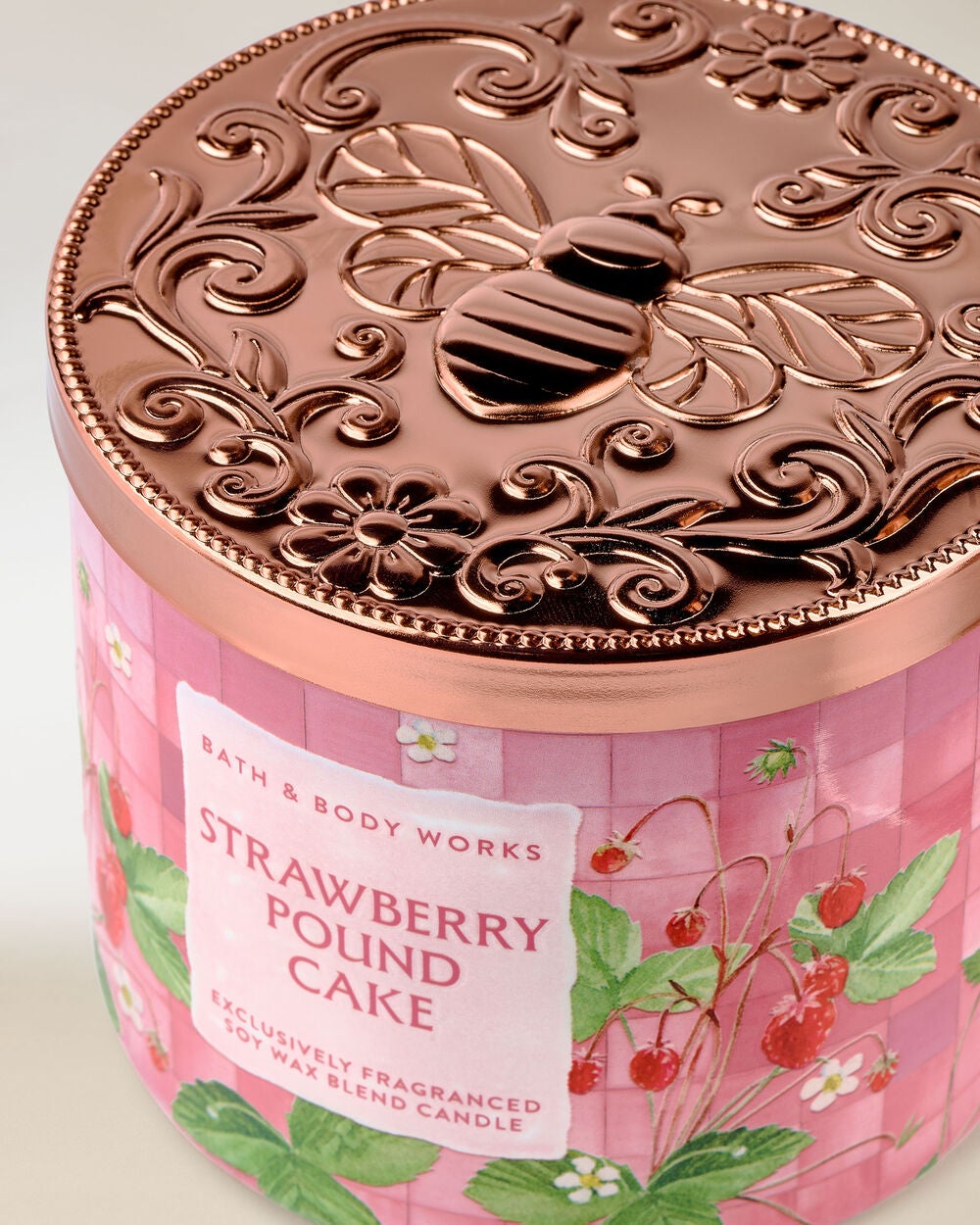 Strawberry Pound Cake 3-Wick Candle - Image 2
