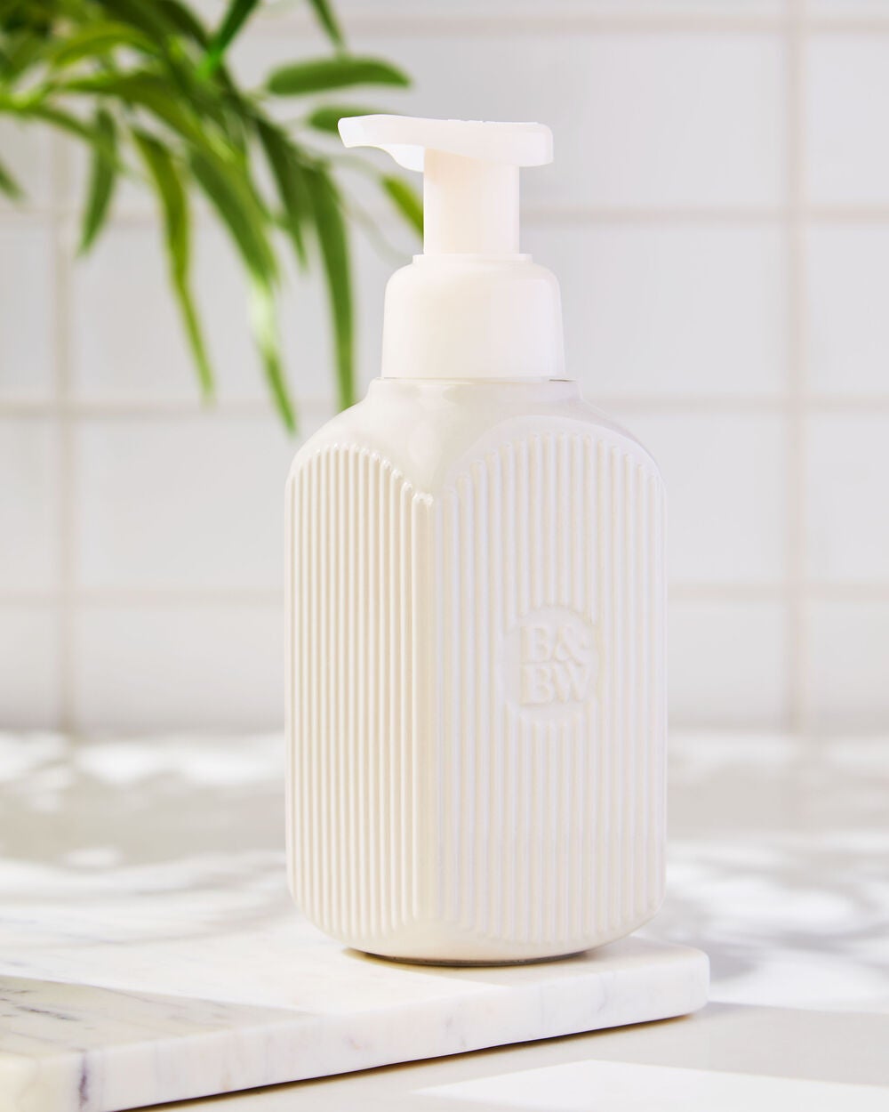 Cream Ceramic Gentle & Clean Foaming Hand Soap Dispenser - Image 3